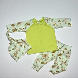 Handmade Newborn Baby Outfit Organic Butterfly Baby Shower Gift